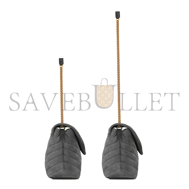 YSL LOULOU MEDIUM IN QUILTED SUEDE 5749461U8671112 (32*22*12cm)